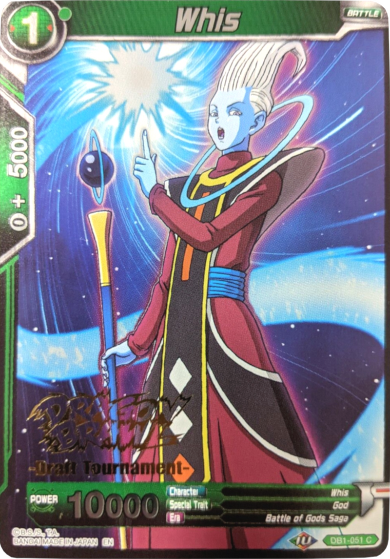 Whis (Dragon Brawl Draft Tournament Gold Stamped) (DB1-051) [Promotion Cards] Dragon Ball Super