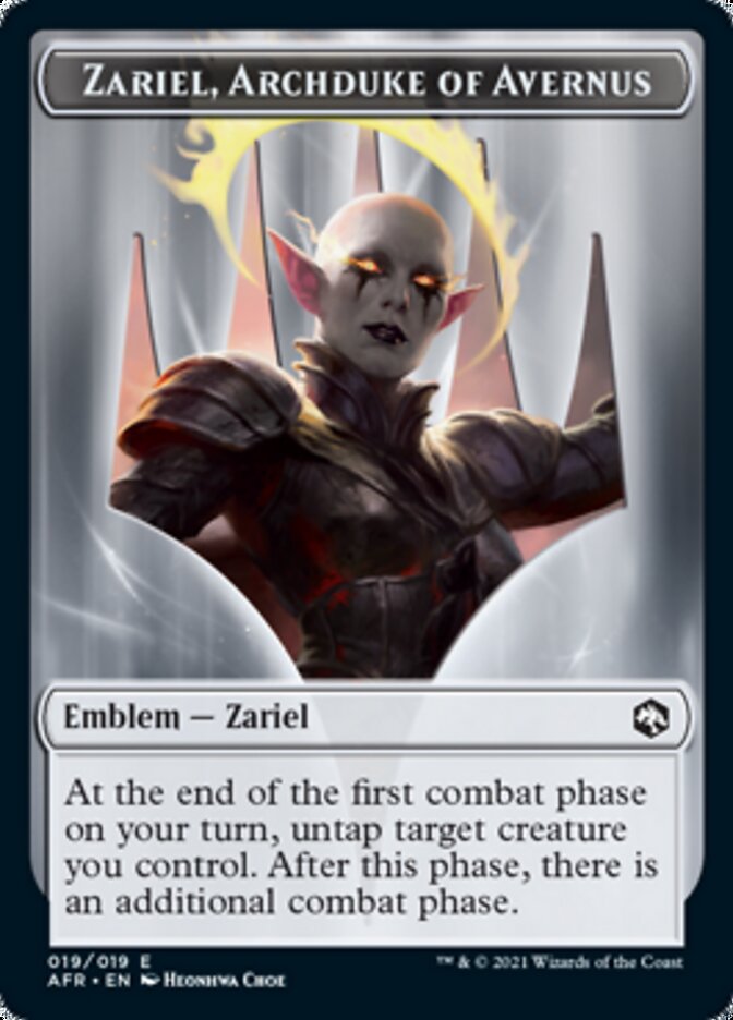 Zariel, Archduke of Avernus Emblem [Dungeons & Dragons: Adventures in the Forgotten Realms Tokens] Magic: The Gathering