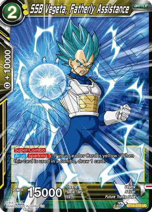 SSB Vegeta, Fatherly Assistance (BT16-078) [Realm of the Gods] Dragon Ball Super