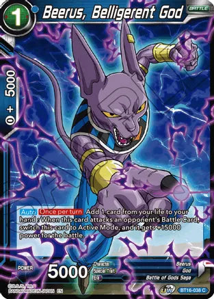 Beerus, Belligerent God (BT16-038) [Realm of the Gods] Dragon Ball Super