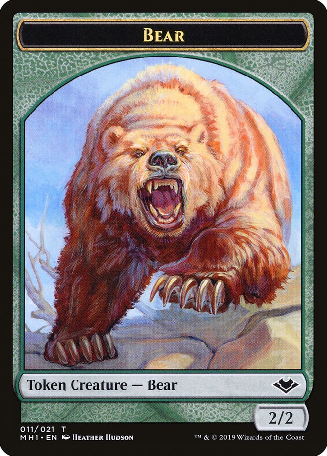 Zombie (007) // Bear (011) Double-Sided Token [Modern Horizons Tokens] Magic: The Gathering