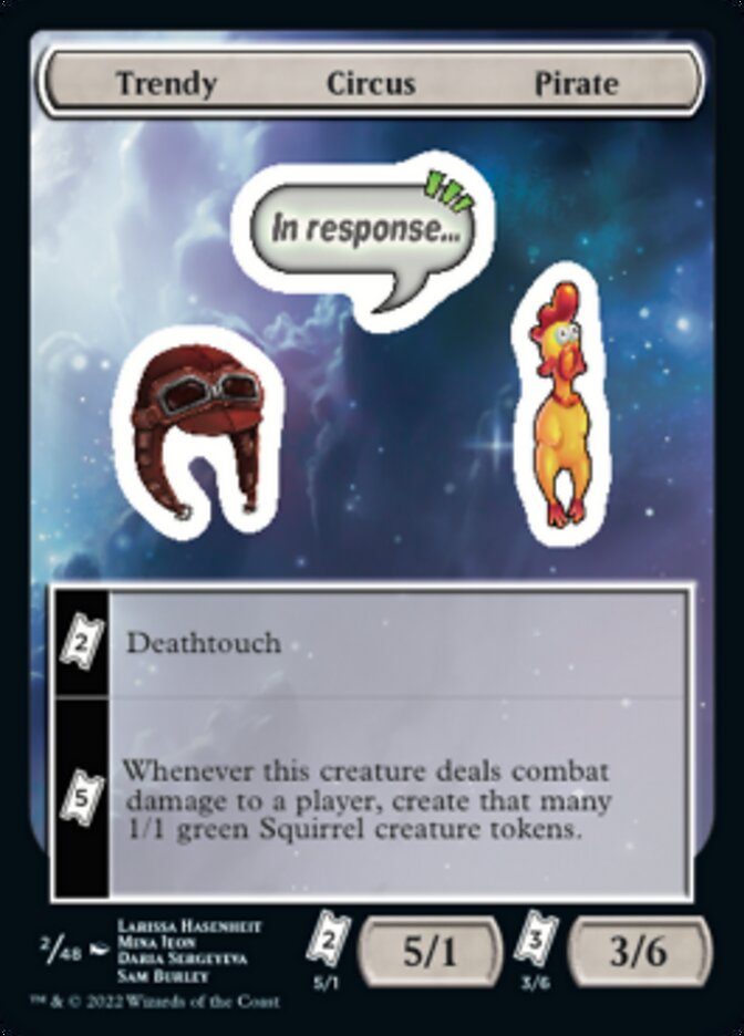 Trendy Circus Pirate [Unfinity Stickers] Magic: The Gathering