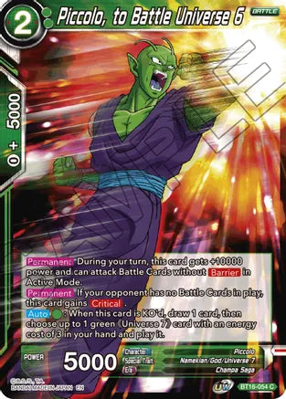 Piccolo, to Battle Universe 6 (BT16-054) [Realm of the Gods] Dragon Ball Super