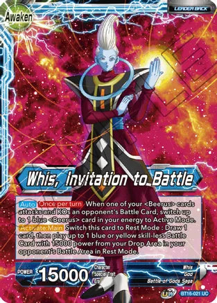 Whis // Whis, Invitation to Battle (BT16-021) [Realm of the Gods] Dragon Ball Super