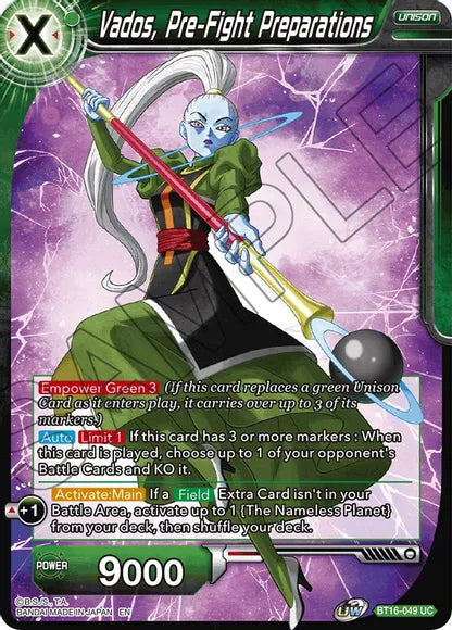 Vados, Pre-Fight Preparations (BT16-049) [Realm of the Gods] Dragon Ball Super