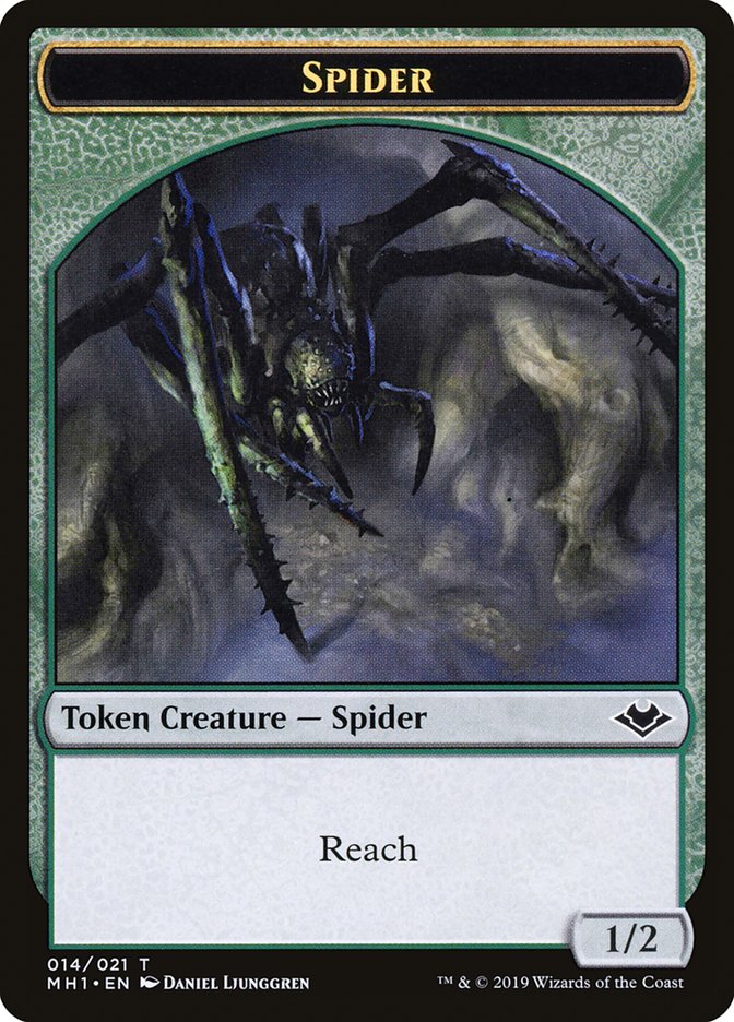 Zombie (007) // Spider (014) Double-Sided Token [Modern Horizons Tokens] Magic: The Gathering