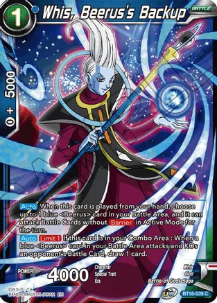 Whis, Beerus's Backup (BT16-039) [Realm of the Gods] Dragon Ball Super