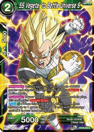 SS Vegeta, to Battle Universe 6 (BT16-053) [Realm of the Gods] Dragon Ball Super