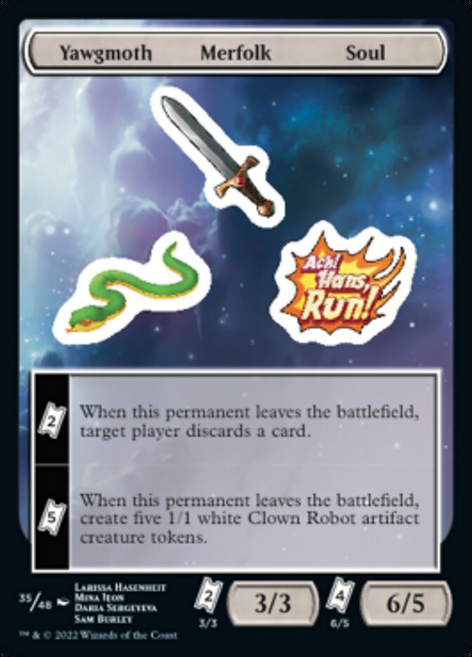 Yawgmoth Merfolk Soul [Unfinity Stickers] Magic: The Gathering