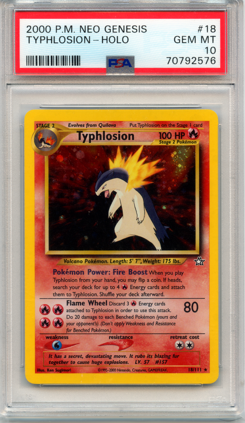 Typhlosion - Neo Genesis - PSA 10 The Pokemon Trainer