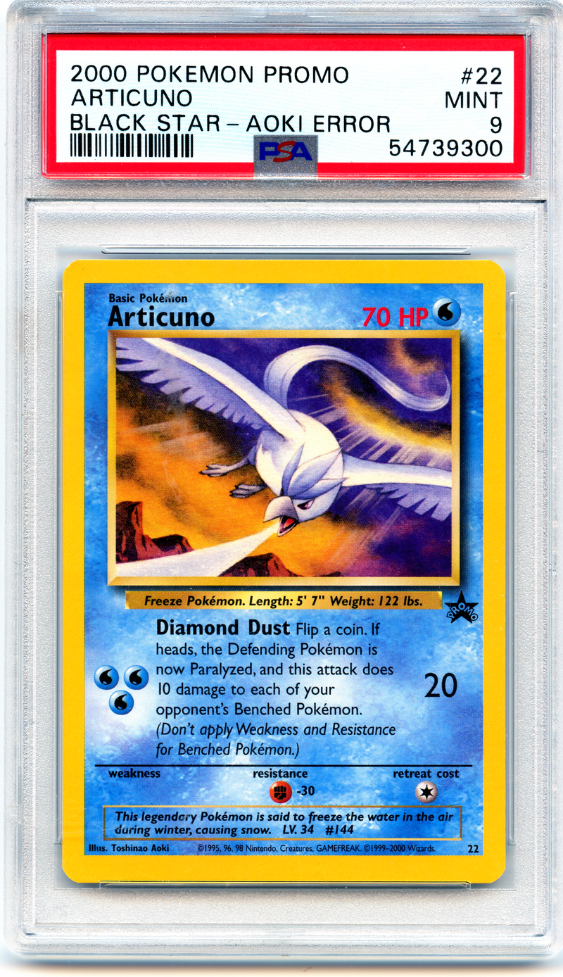 Articuno - BSP (AOKI Error) - PSA 9 The Pokemon Trainer