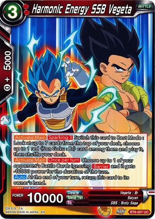 Harmonic Energy SSB Vegeta (BT6-007) [Destroyer Kings] Dragon Ball Super