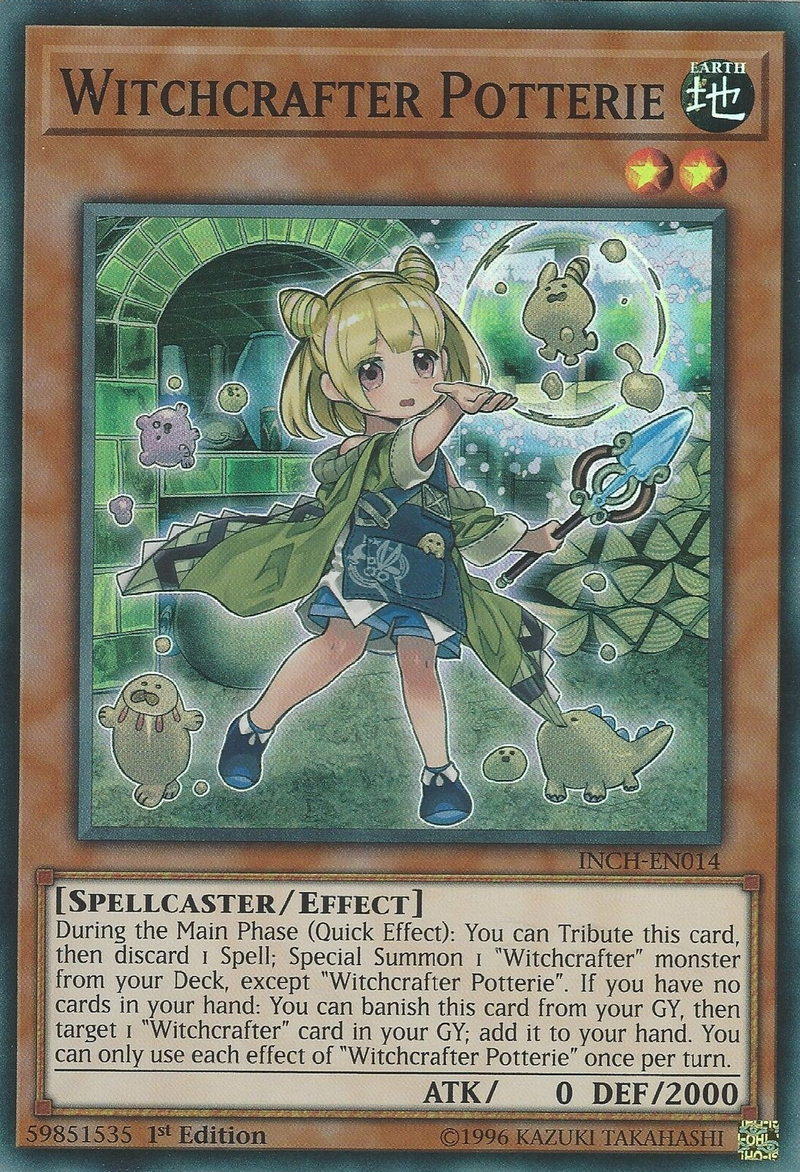 Witchcrafter Potterie [INCH-EN014] Super Rare Yu-Gi-Oh!