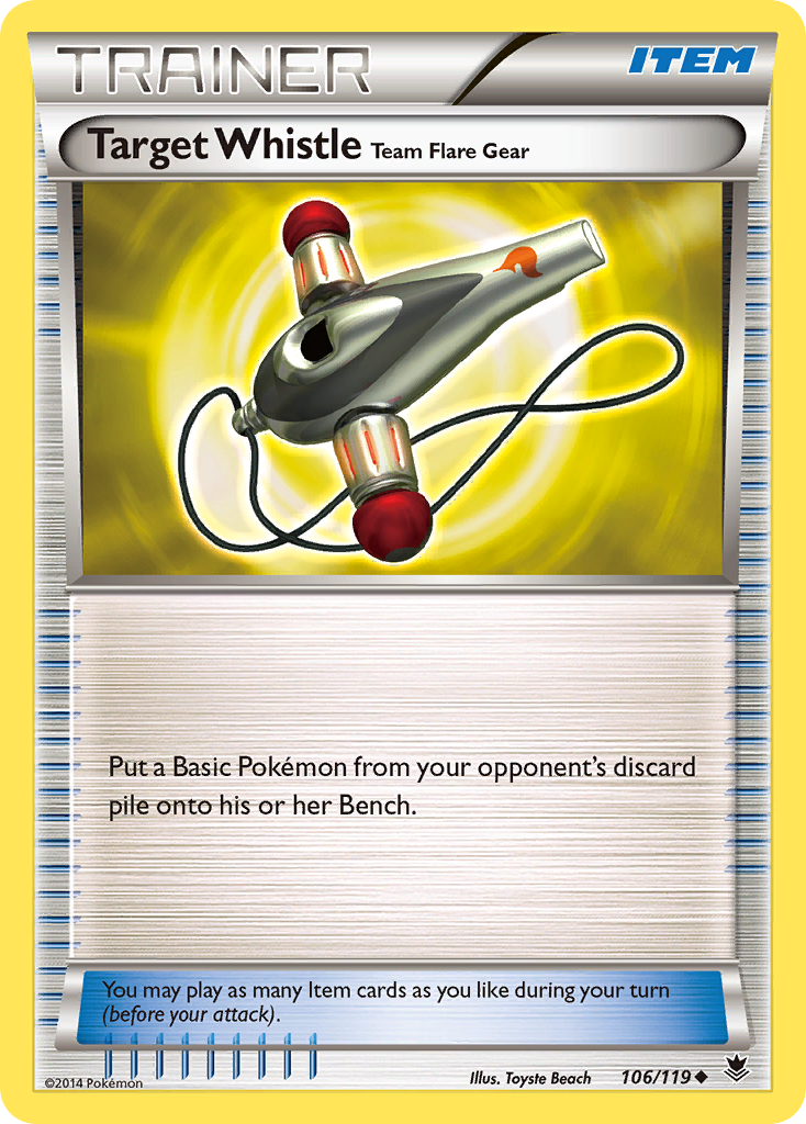 Target Whistle Team Flare Gear (106/119) [XY: Phantom Forces] Pokémon