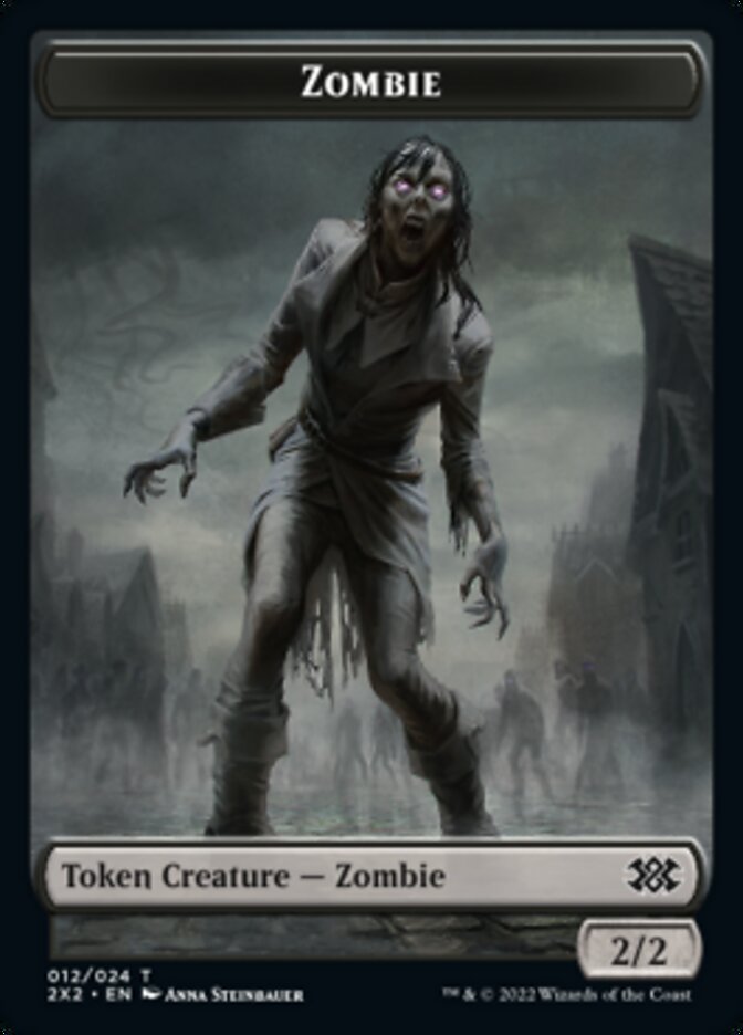 Zombie // Treasure Double-Sided Token [Double Masters 2022 Tokens] Magic: The Gathering