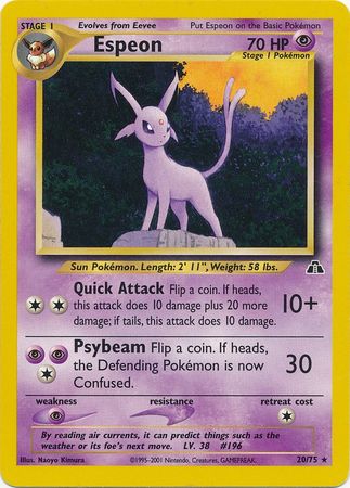 Espeon (20/75) [Neo Discovery Unlimited] Pokémon