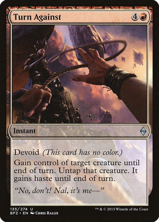 Turn Against [Battle for Zendikar] Magic: The Gathering