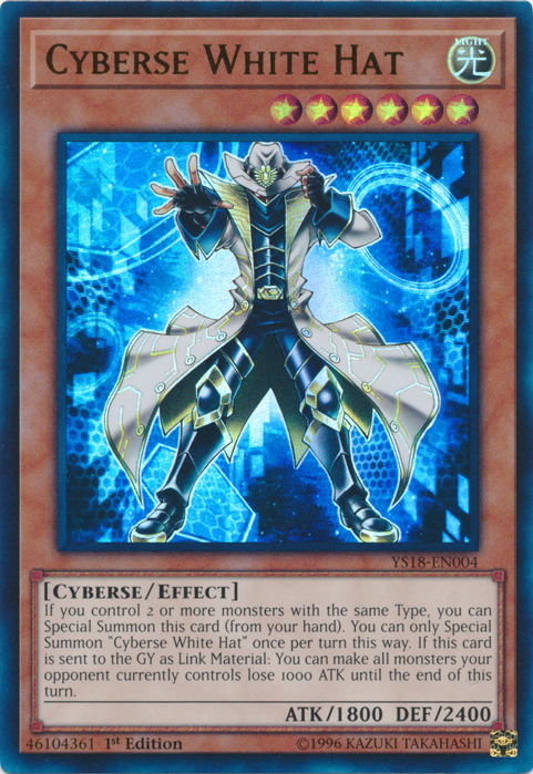 Cyberse White Hat [YS18-EN004] Ultra Rare Yu-Gi-Oh!