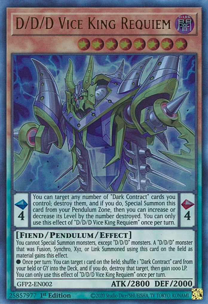 D/D/D Vice King Requiem [GFP2-EN002] Ultra Rare Yu-Gi-Oh!