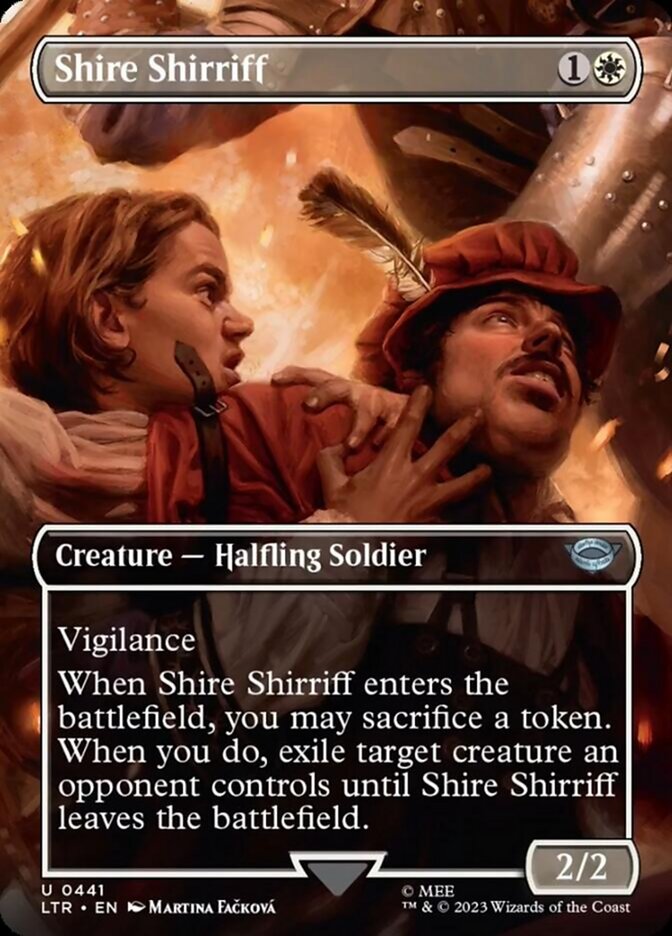 Shire Shirriff (Borderless Alternate Art) [The Lord of the Rings: Tales of Middle-Earth] Magic: The Gathering