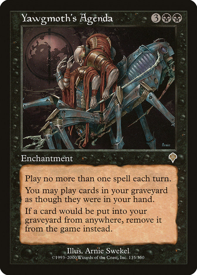 Yawgmoth's Agenda [Invasion] Magic: The Gathering
