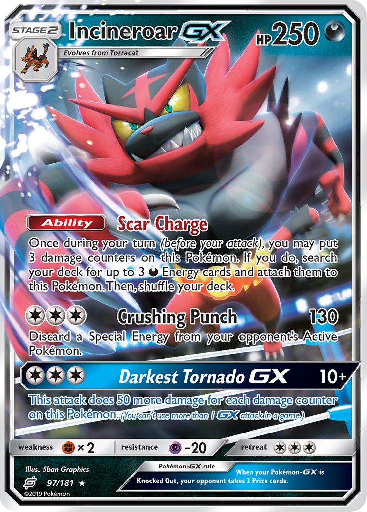 Incineroar GX (97/181) [Sun & Moon: Team Up] Pokémon