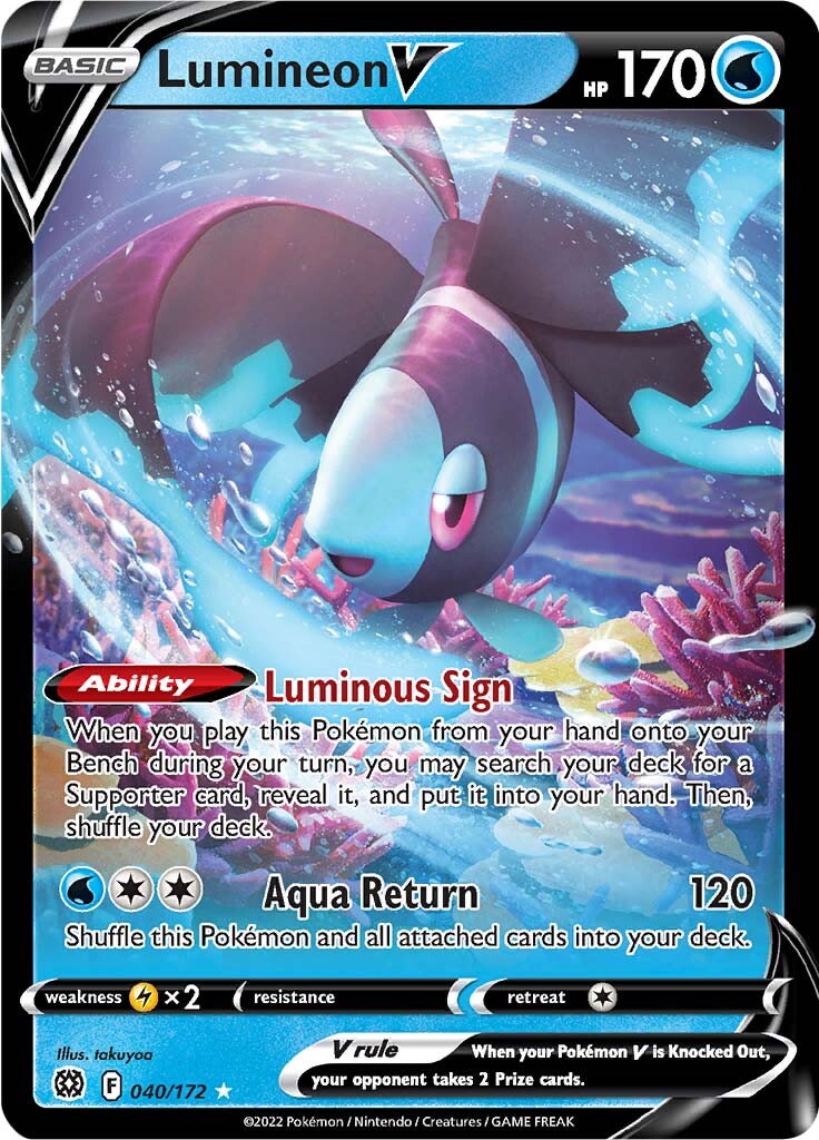 Lumineon V (040/172) [Sword & Shield: Brilliant Stars] Pokémon