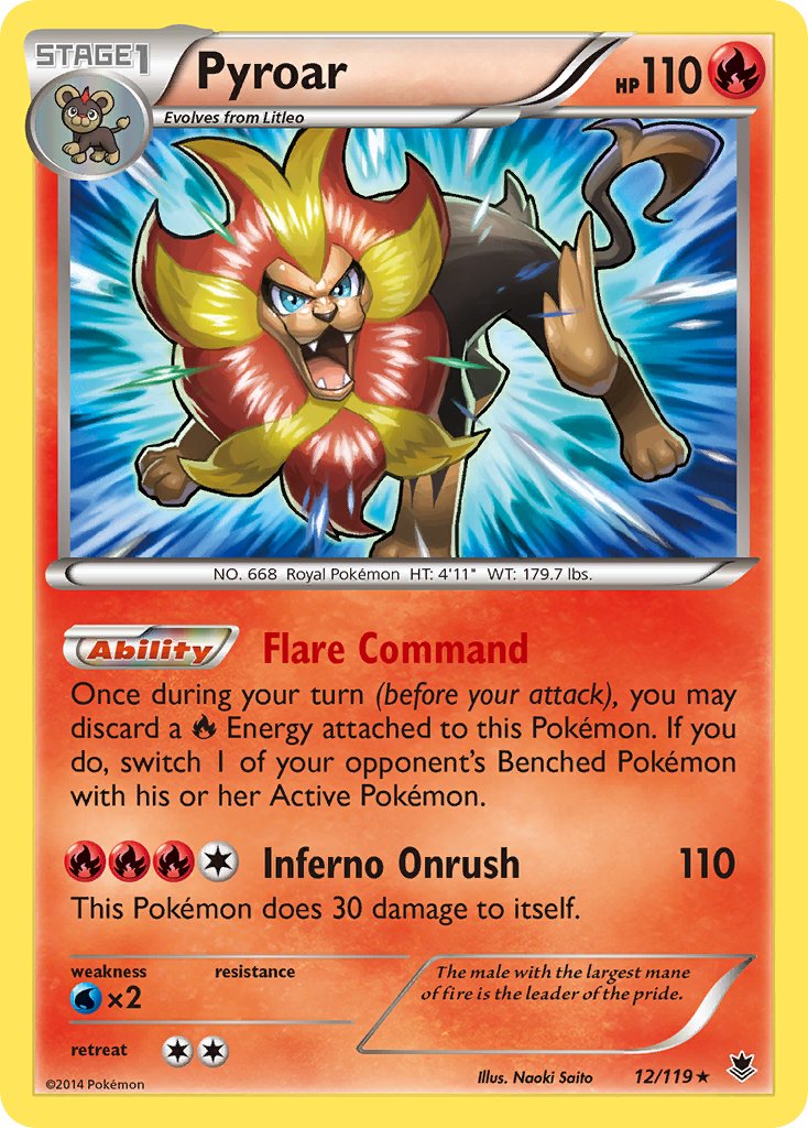 Pyroar(12/119) (Cosmos Holo) (Blister Exclusive) [XY: Phantom Forces] Pokémon