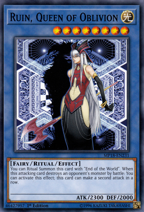 Ruin, Queen of Oblivion [MP18-EN231] Common Yu-Gi-Oh!