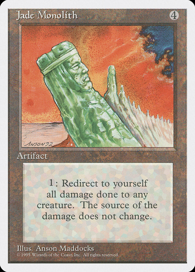 Jade Monolith [Fourth Edition] Magic: The Gathering