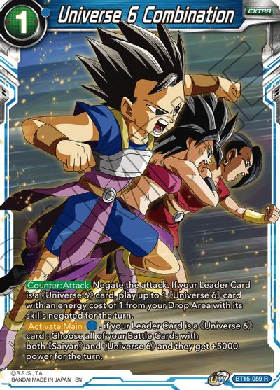 Universe 6 Combination (BT15-059) [Saiyan Showdown] Dragon Ball Super