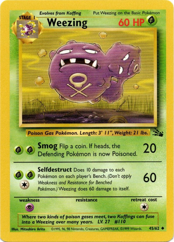 Weezing (45/62) [Fossil Unlimited] Pokémon