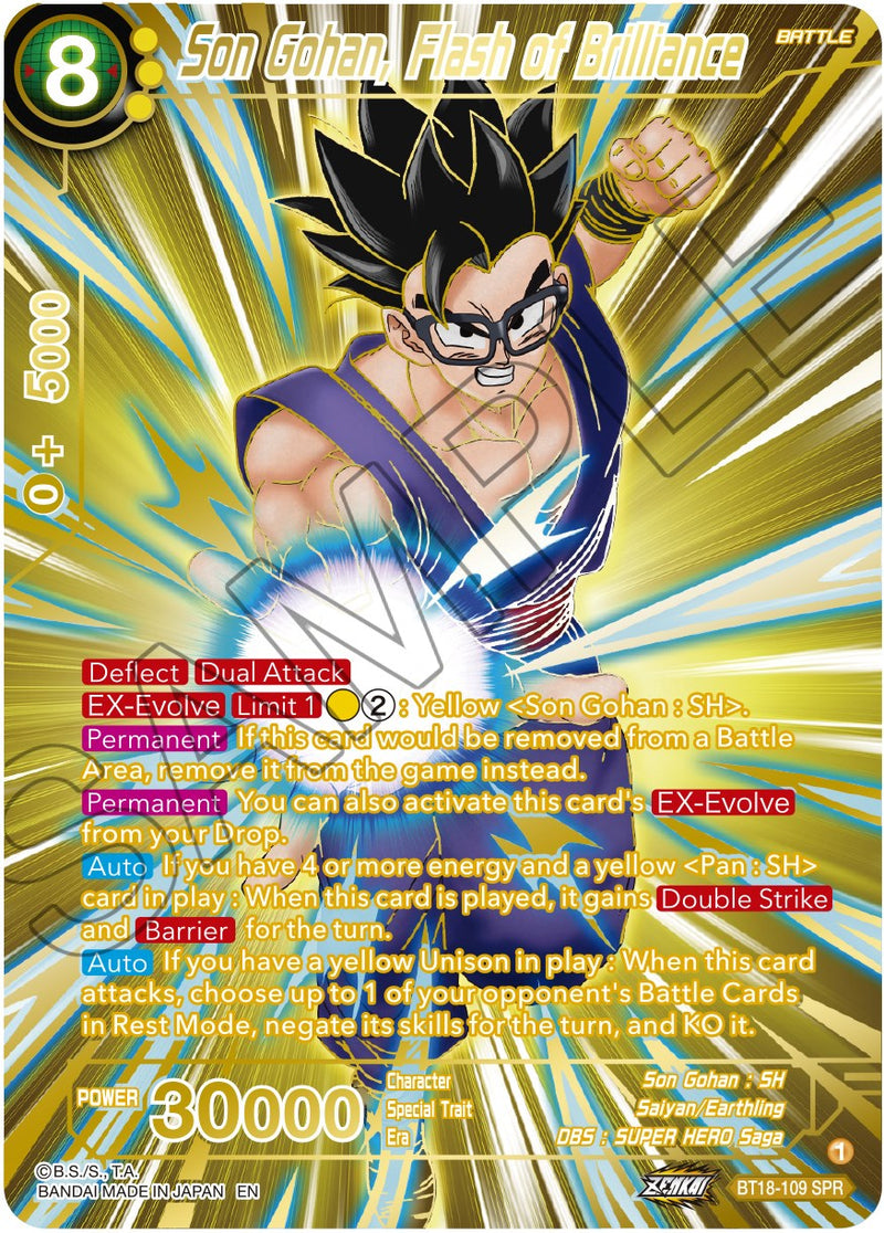 Son Gohan, Flash of Brilliance (SPR) (BT18-113) [Dawn of the Z-Legends] Dragon Ball Super