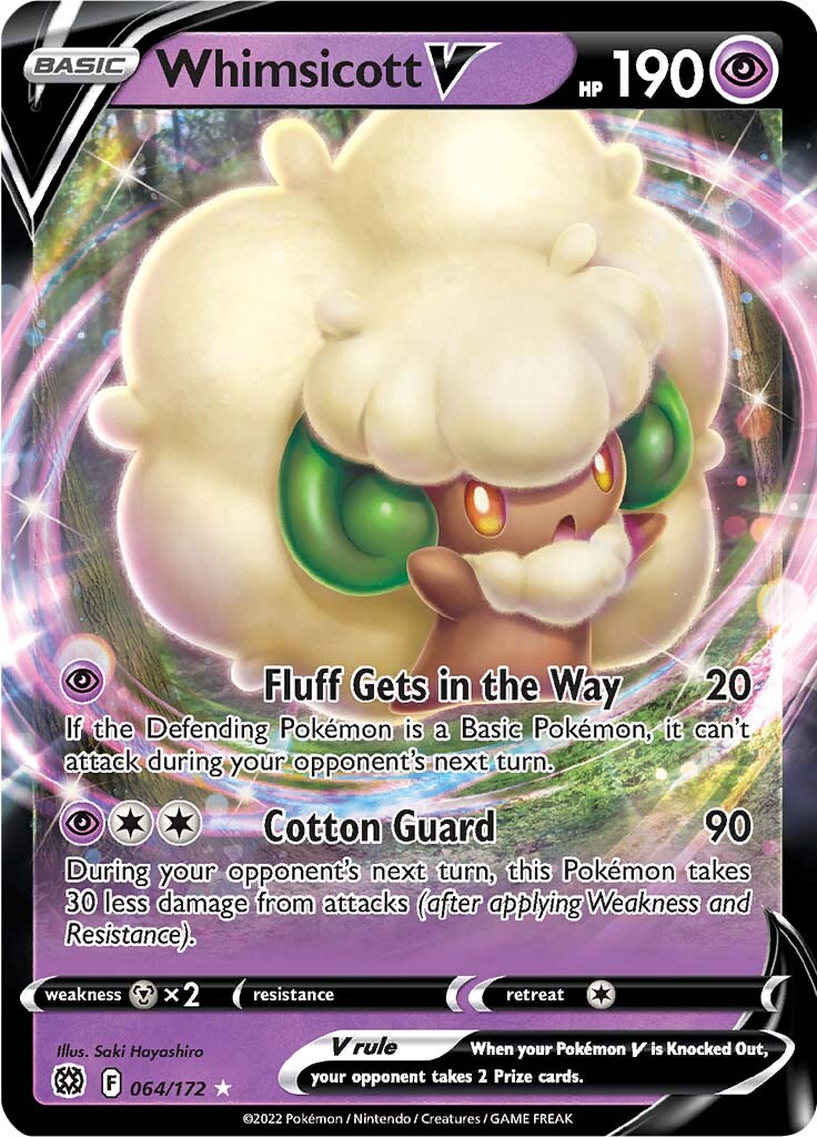 Whimsicott V (064/172) [Sword & Shield: Brilliant Stars] Pokémon