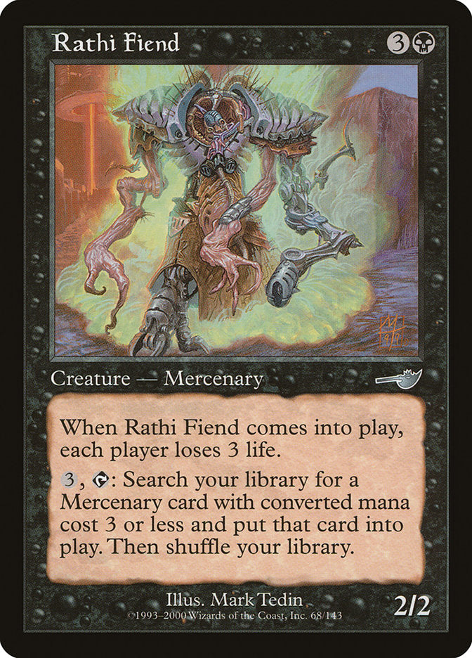 Rathi Fiend [Nemesis] Magic: The Gathering