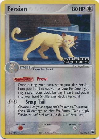 Persian (50/113) (Stamped) [EX: Delta Species] Pokémon