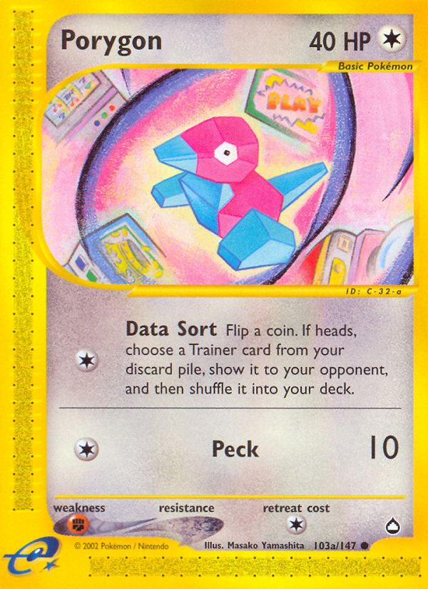 Porygon (103a/147) [Aquapolis] Pokémon