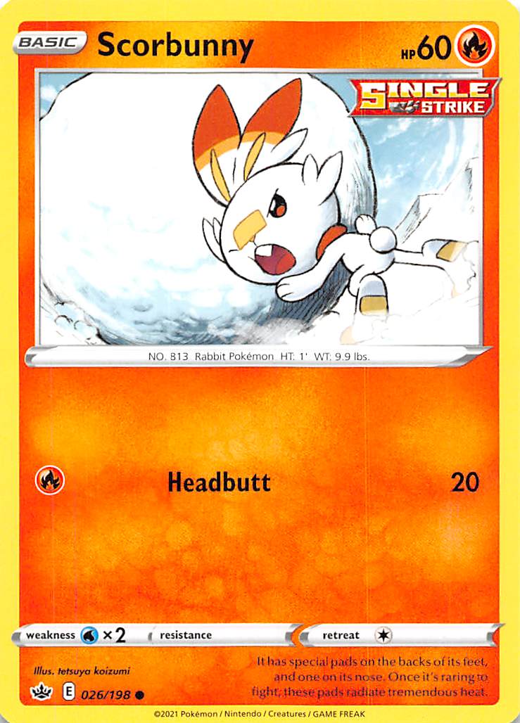 Scorbunny (026/198) [Sword & Shield: Chilling Reign] Pokémon