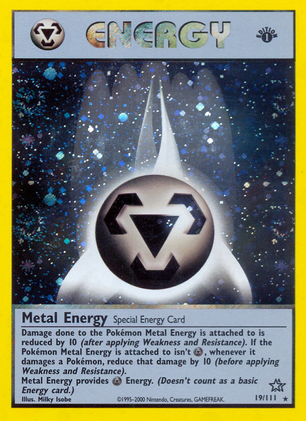 Metal Energy (19/111) [Neo Genesis 1st Edition] Pokémon