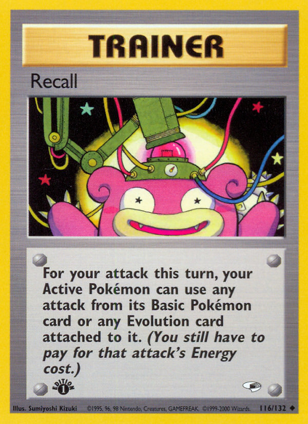 Recall (116/132) [Gym Heroes 1st Edition] Pokémon