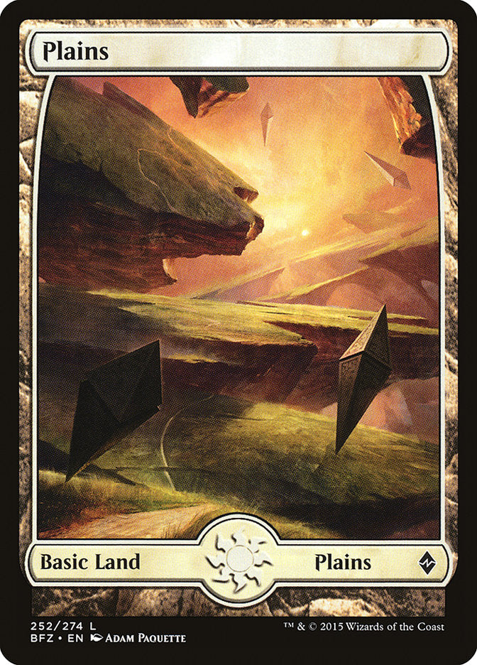 Plains (252) (Full Art) [Battle for Zendikar] Magic: The Gathering