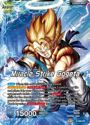 Son Goku & Vegeta // Miracle Strike Gogeta (P-069) [Mythic Booster] Dragon Ball Super