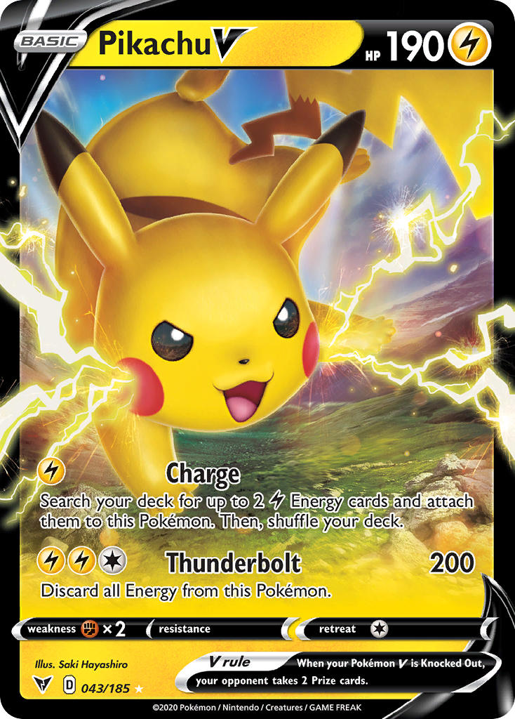 Pikachu V (043/185) [Sword & Shield: Vivid Voltage] Pokémon