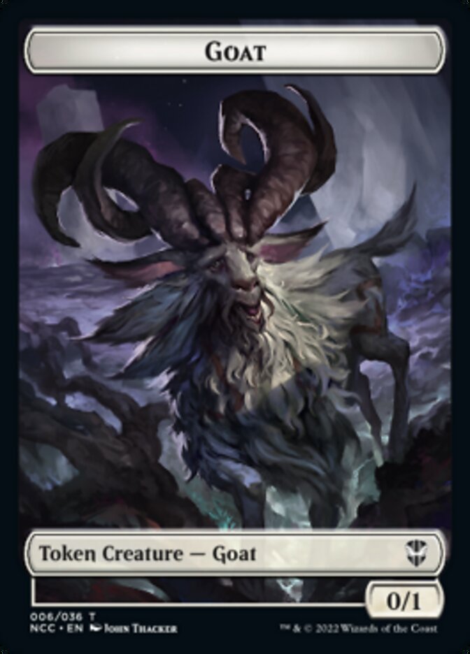 Zombie // Goat Double-Sided Token [Streets of New Capenna Commander Tokens] Magic: The Gathering