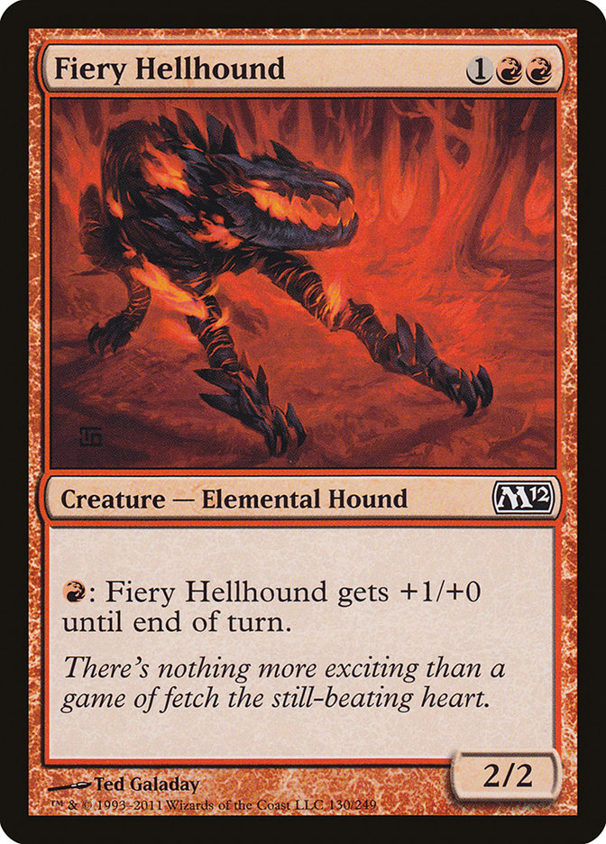 Fiery Hellhound [Magic 2012] Magic: The Gathering