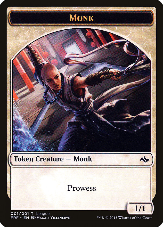 Monk Token [League Tokens 2015] Magic: The Gathering