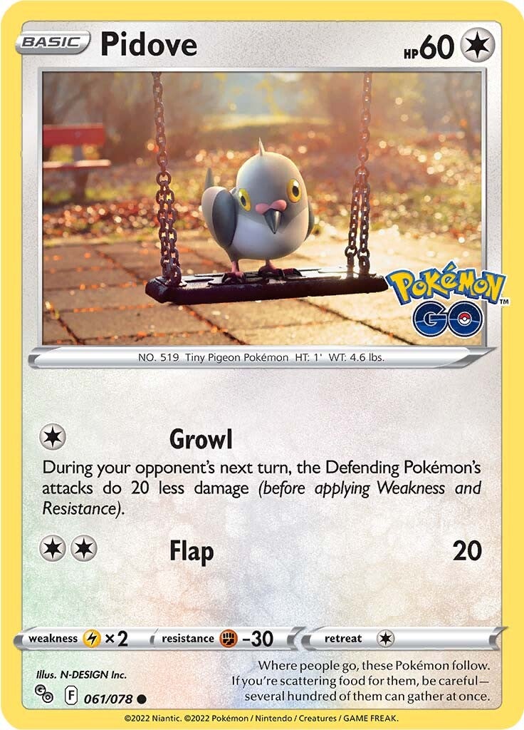 Pidove (061/078) [Pokémon GO] Pokémon