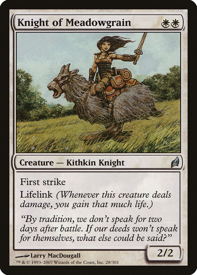 Knight of Meadowgrain [Lorwyn] Magic: The Gathering