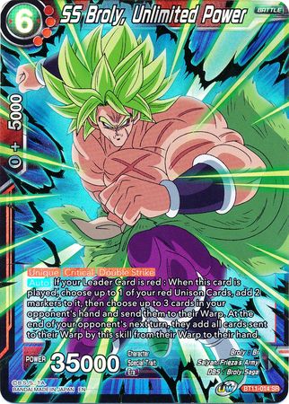 SS Broly, Unlimited Power (BT11-014) [Vermilion Bloodline] Dragon Ball Super