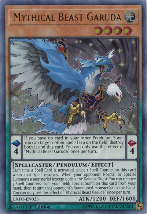 Mythical Beast Garuda [EXFO-EN023] Ultra Rare Yu-Gi-Oh!